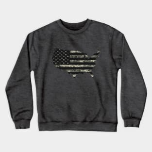 USA Flag - Urban Black Crewneck Sweatshirt